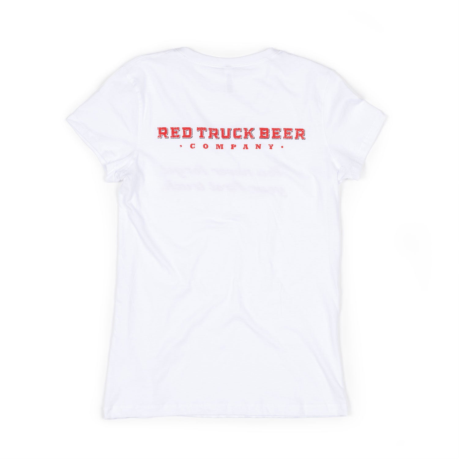 RED TRUCK NEVER FORGET WHITE T