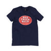 RED TRUCK RED OVAL NAVY TEE